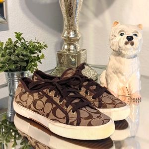 Coach canvas sneakers size 7.5